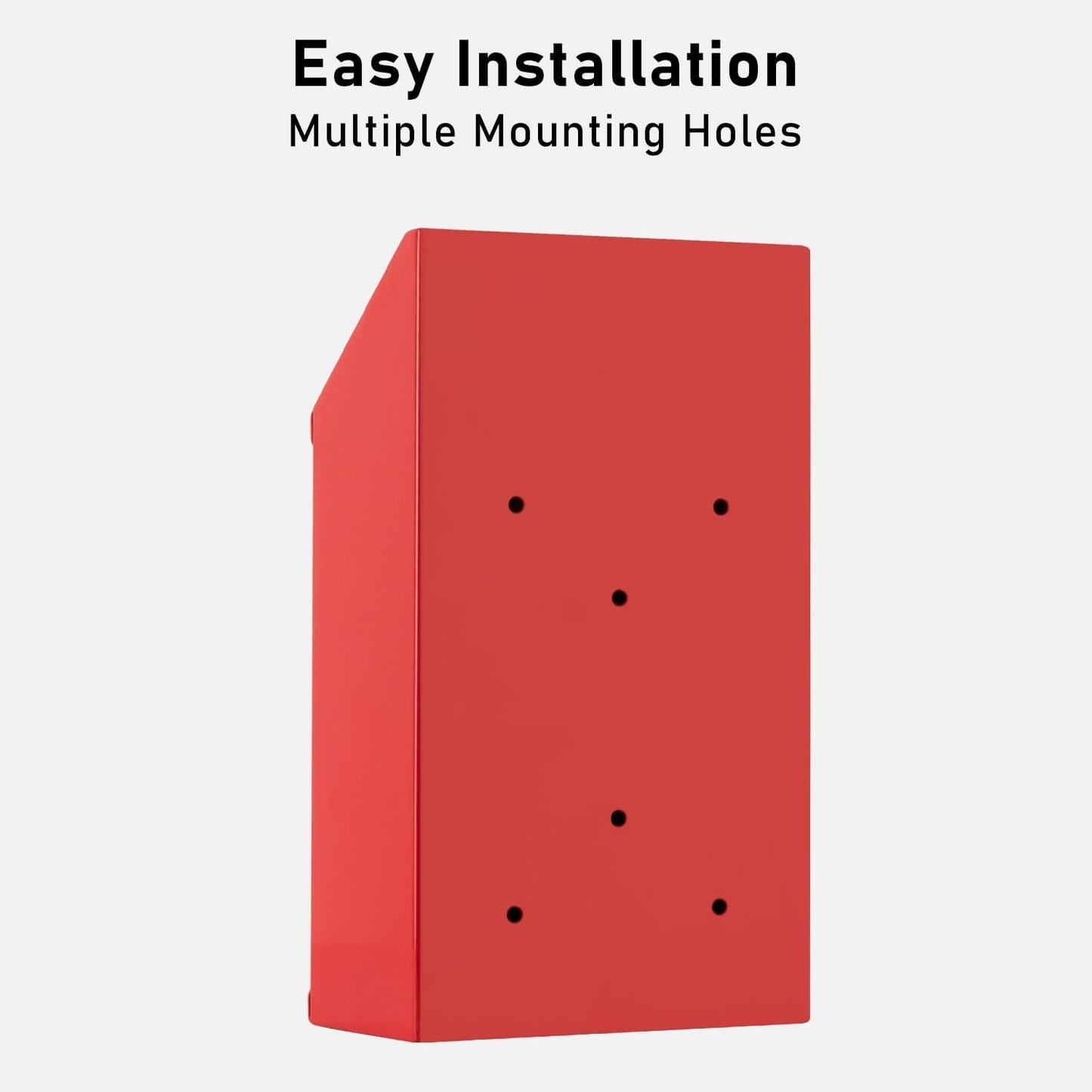 Metal Donation Box with Lock, Wall Mounted, Suggestion Box with 4 Iron Keys, Red, Cash Drop Box with Slot, 1-Pack