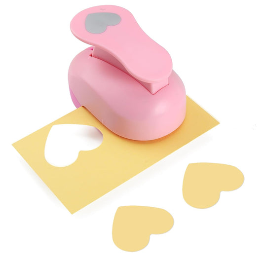 LOONENG 2 Inch Heart Paper Punch - High Precision Design for Romantic Heart Patterns - Ideal for Scrapbooking, Card Making, DIY Photo Albums, Gift Tags, Homemade Confetti