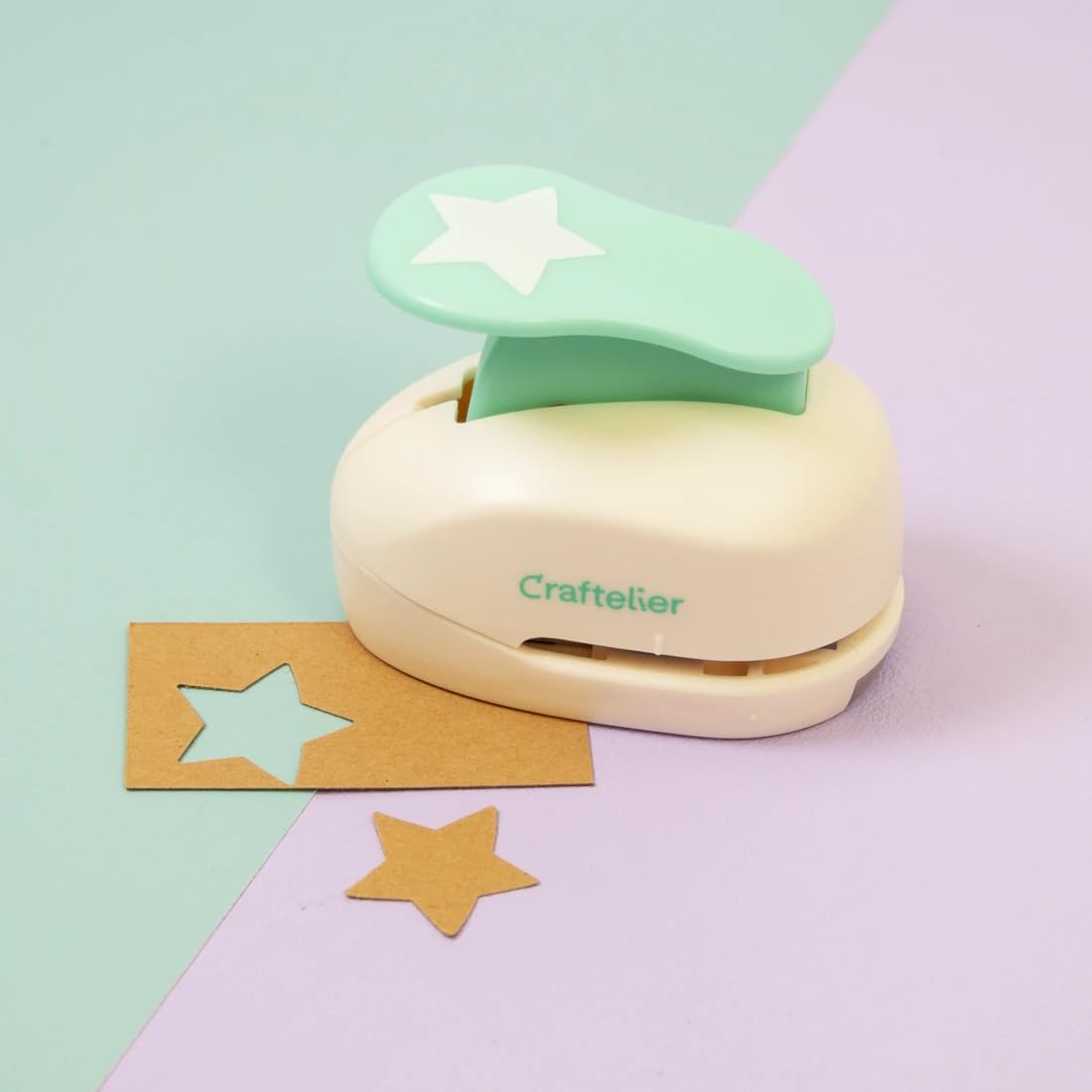 Craftelier - 1 Inch Star Hole Punch with Lever Press – Star Hole Puncher for Paper Crafts | Punch for Scrapbooking, DIY Cards & Journals | Hole Punch Shapes for Paper & Cardstock.