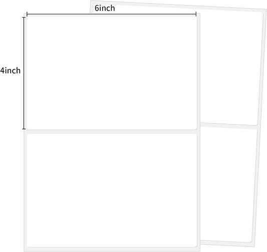 4×6 Inch Removable Blank Freezer Labels,Water/Oil/Tear Resistant/Ink Won't Smudge No Residue (60 pcs,1 Bag)