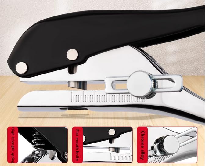 Single Hole Punch Heavy Duty Hole Puncher Single Handheld Paper Punch Small Hole Puncher One Hole Punch for Crafts Paper Cards Tags Scrapbook Plastic Cardboard-3/8 inch-10mm,Black