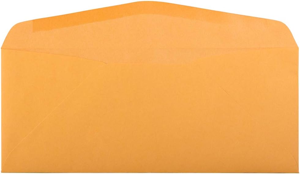 JAM PAPER #14 Envelopes - 5 x 11 1/2 - Brown Kraft Manila - Bulk 500/Box