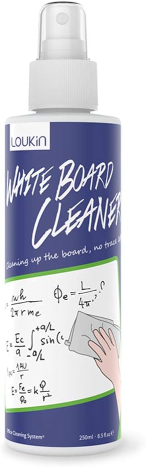 loukin Non-Toxic Whiteboard Cleaner, 8.5 fl oz Dry Erase Board Cleaner, Whiteboard Cleaning Spray, Removes Stubborn Marks from Whiteboards