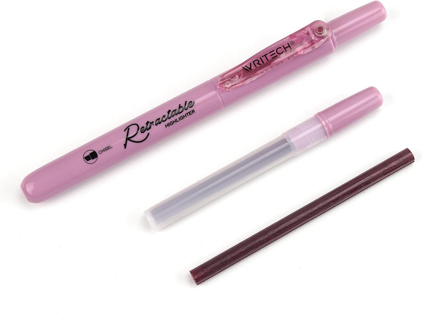 WRITECH Highlighter Refills, Assorted Colors Chisel Tip No Smear (12ct Neutral)