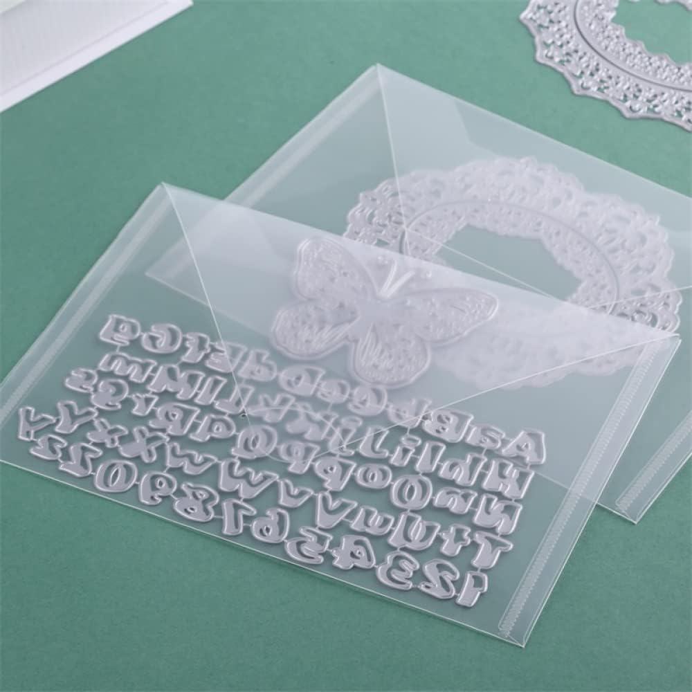 30 Pieces Stamps and Dies Storage Bags Pockets Resealable Plastic Sturdy Storage Envelopes for Die Cuts Stamps Handmade Crafts Storage Crafter Envelope Organizer Holder DIY Scrapbooking 3 Various Size