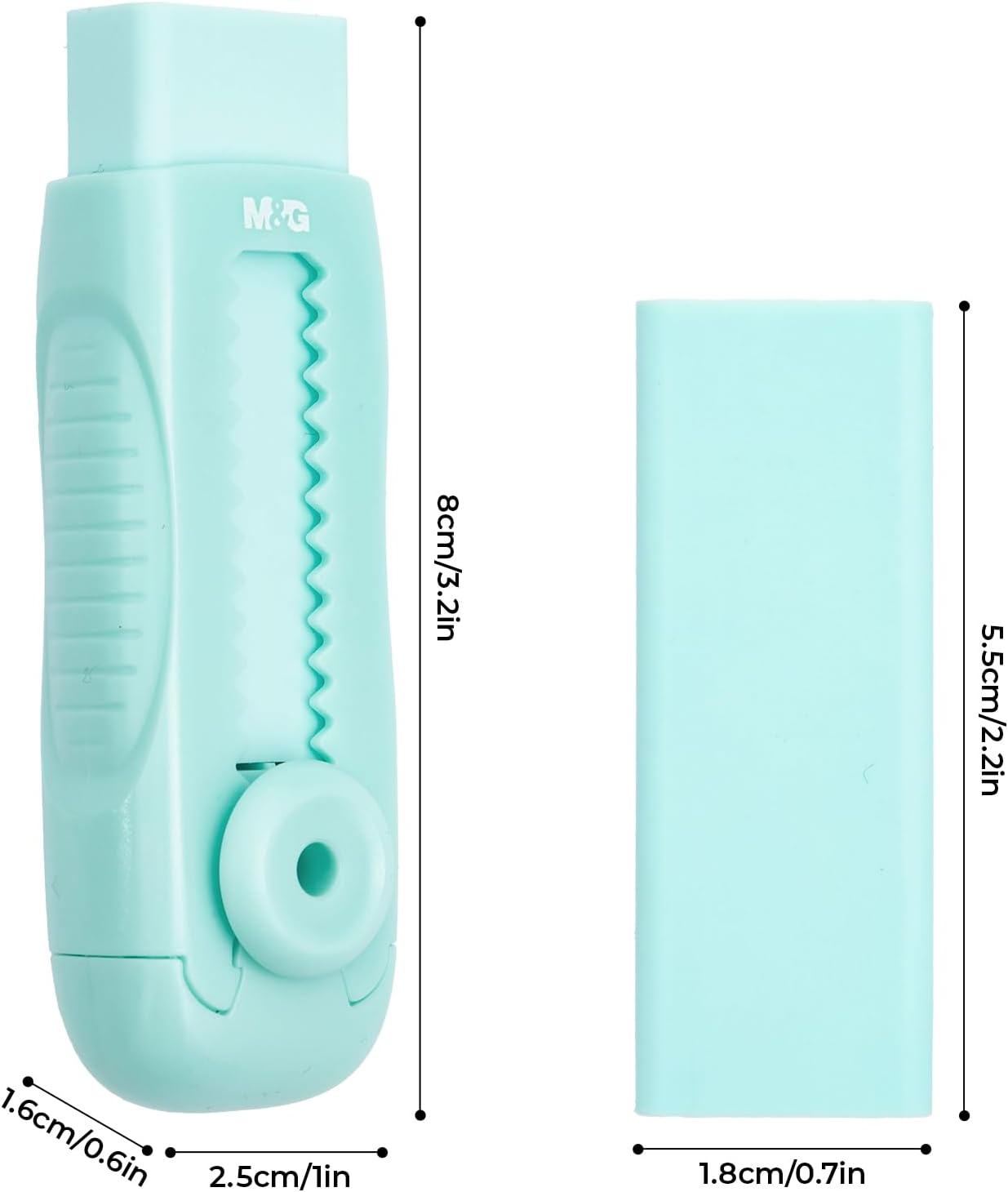 M&G 4 Pcs Cute Erasers for Kids Sliding Retractable Pencil Erasers, Push Pull Design Cute Erasers Stationery Supplies for Kids Back to School Supplies for Office