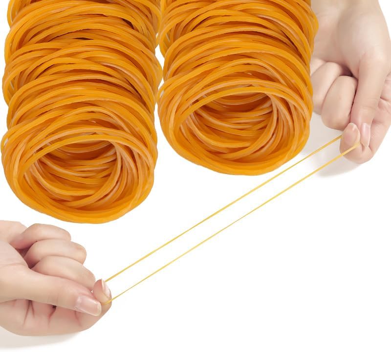 Rubber Bands Size#19 Yellow 500pcs Elastic Rubber Bands Office Supplies