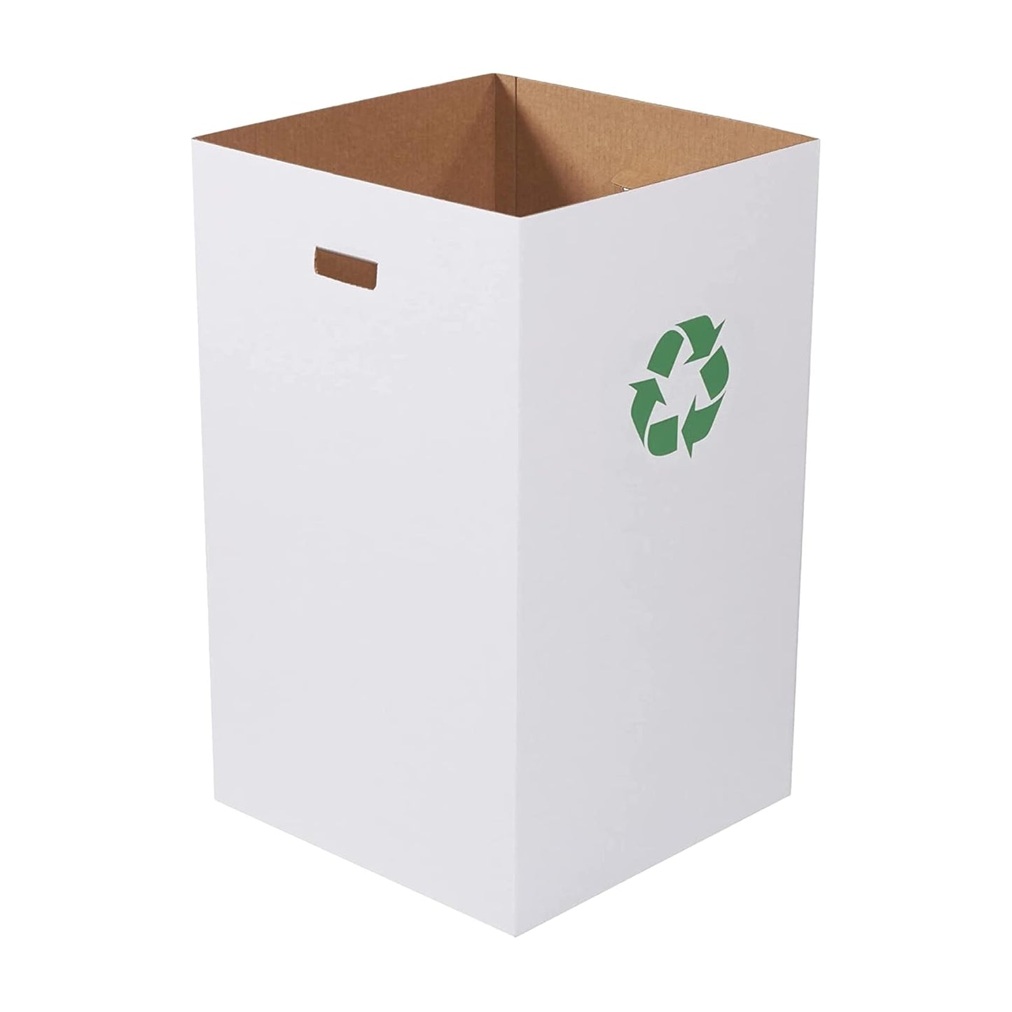 AVIDITI Cardboard Trash Cans and Recycling Bins, 40 Gallon 18"L x 18"W x 30"H (10-Pack) Reusable or Disposable Pop Up Garbage Boxes for Parties, Outdoor Events, Heavy Duty, Recycle