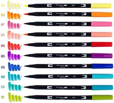 Tombow Dual Brush Pen Art Markers (10-Pack, Retro)