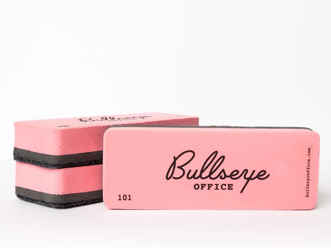 Set of 3 Retro Dry Erase Eraser, Premium Magnetic Whiteboard and Chalkboard Cleaner for Classroom & School, Perfect Eraser Supplies for Teachers - Bullseye Office