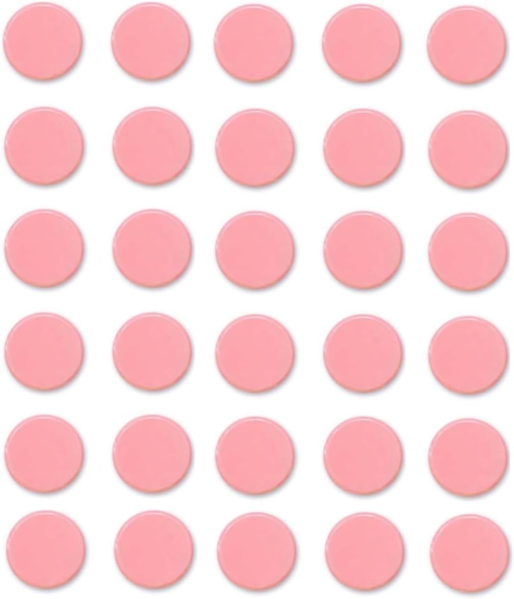 Qualsen Refrigerator Magnets - 30pcs Strong Mini Magnets for Fridge, Whiteboard, Locker, Kitchen, Office (Pink)
