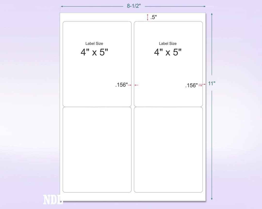 NextDayLabels - 8-1/2 x 11 Neon Color High Light Fluorescent Labels for Laser & Inkjet Printer (Pink Fluorescent, 4 x 5-4 Per Page | 200 Labels)