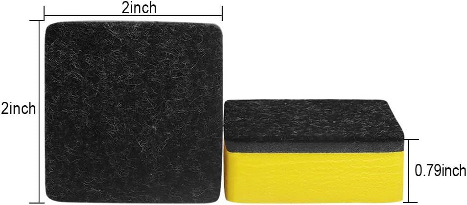 40 Pack Magnetic Whiteboard Dry Eraser Dry Erase Erasers Bulk Chalkboard Eraser Cleaner for Classroom, Office (2 x 2 inch, Yellow)