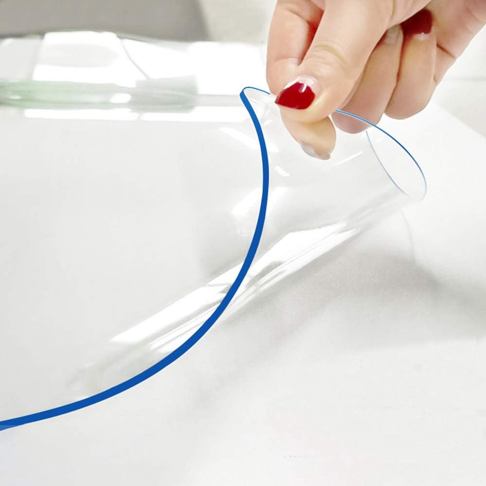 Waterproof Table Cover for Dining Table or Office Desk Coffe Table 42 x 54 Inch Clear Table Cloth Protector 1.5 mm Thick PVC Plastic Desk Protector Clear Desk Mat Pad Easy to Clean and Heavy Duty