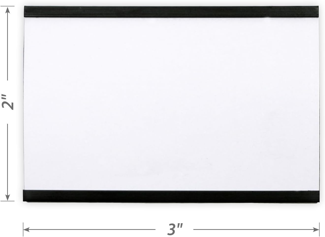 SmartSign Magnetic 'C' Channel Label Holders | 2" x 3", Pack of 10