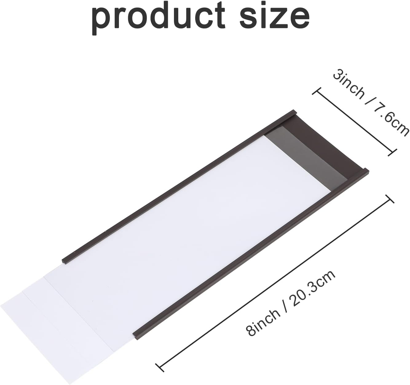 Eeoyu Magnetic Label Holders with Magnets Magnetic Data Card Holders with Clear Plastic Protectors for Metal Shelf, Whiteboard, Set of 30 (3 x 8 Inch)