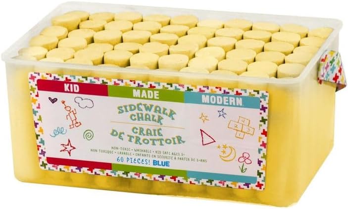 Kid Made Modern 60 Count Pack of Sidewalk Chalk – Yellow