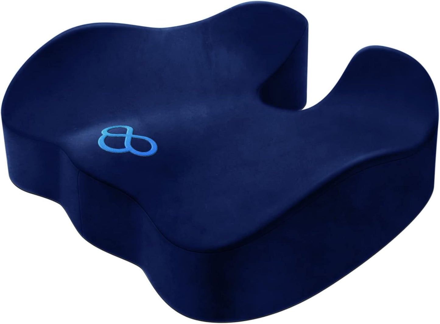 BlissTrends Seat Cushion,5.2in Thick Memory Foam Cushions for Office Chair, Car Seat, Airplane, Relieving Pressure Tailbone Sciatica Back Pain for Long Sitting Office Workers, Car Drivers Blue