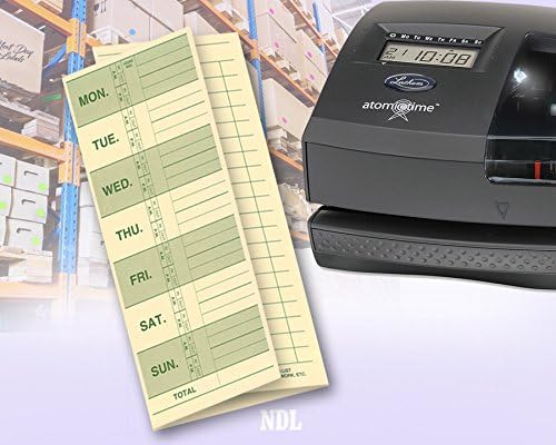 NextDayLabels - Employee Attendance Weekly Time Card (Pack of 50)