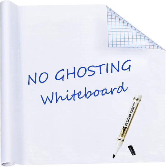 HAMIGAR Whiteboard Sticker for Wall 18" x 79" Dry Erase Board Wallpaper Peel and Stick, White Board Stick on Wall, Contact Paper Adhesive Poster Board Whiteboard with 1 Marker
