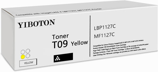 T09 Yellow Toner Cartridges with Chip 3017C005AA Replacement for T09 Toner Suitable for ImageCLAss X LBP1127C MF1127C Printer