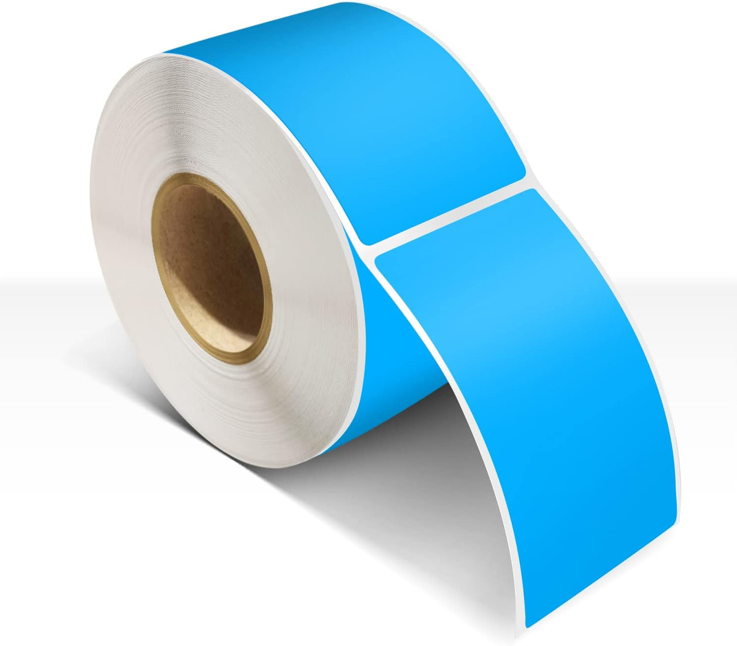 Rectangle Labels Sticker 3×5 Inch Vinyl Floor Stickers Color Coding Name Tags Roll Removable 200 PCS, Fluorescent Blue