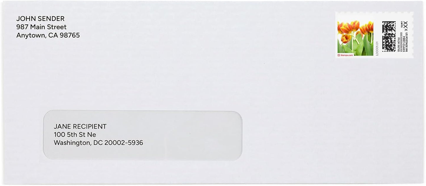 Spring Blossoms NetStamps 1200-Pack (50 Sheets) Printable Postage Labels (Stamps.com Subscription Required) - Print Approved Postage - Inkjet & Laser Printers - Business, Personal, Home