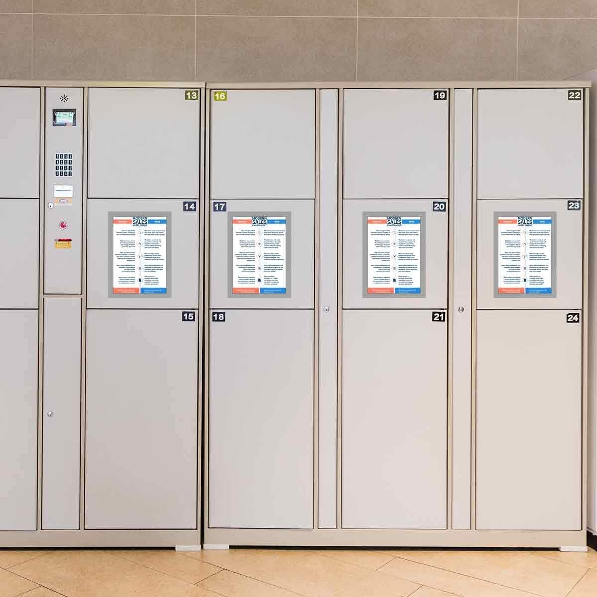 Document Sign Holder Pockets with Magnetic Back, Plastic Poster Picture Notice Display Frame for Fridge/Whiteboard/Chalkboard/Cabinet, 8.5 x 11.6 Inches, Silver, 12 Pcs