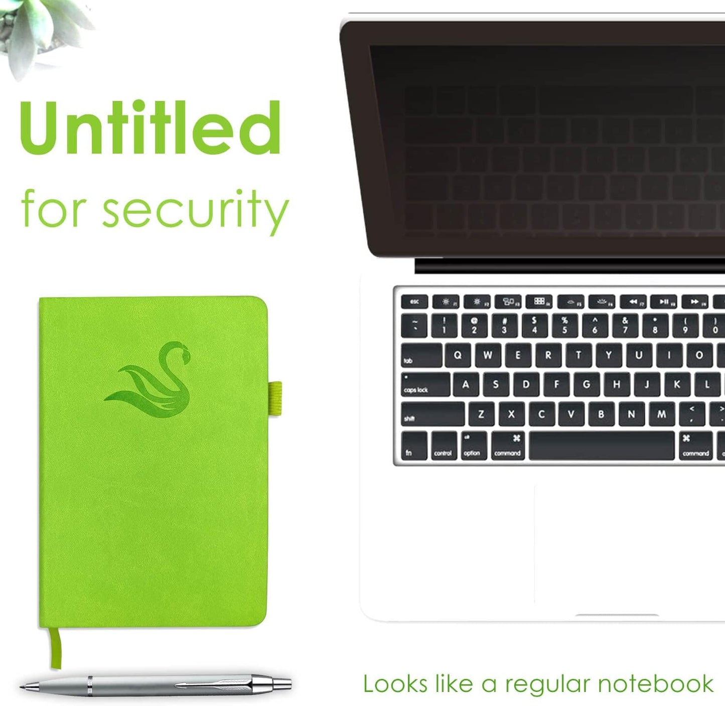 Elegant Password Book with Alphabetical Tabs - Hardcover Password Book for Internet Website Address Login - 5.2" x 7.6" Password Keeper and Organizer w/Notes Section & Back Pocket (Green)