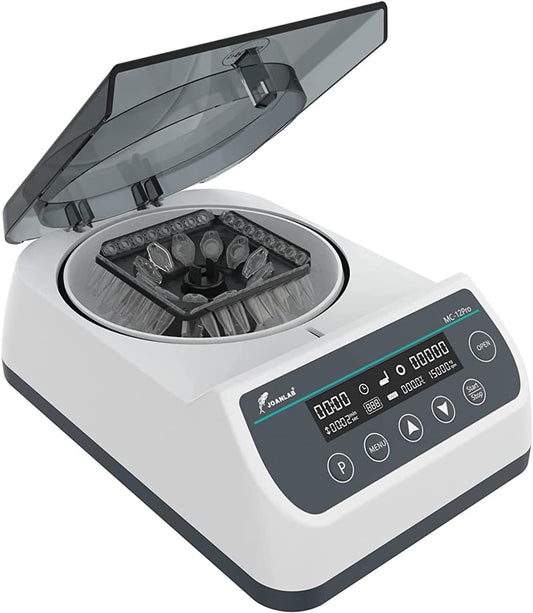 Lab High Speed Centrifuge Machine Bechtop Microcentrifuges 3 in 1 Rotor for 0.2/0.5/1.5/2mL Tube Capacity (12000RPM)