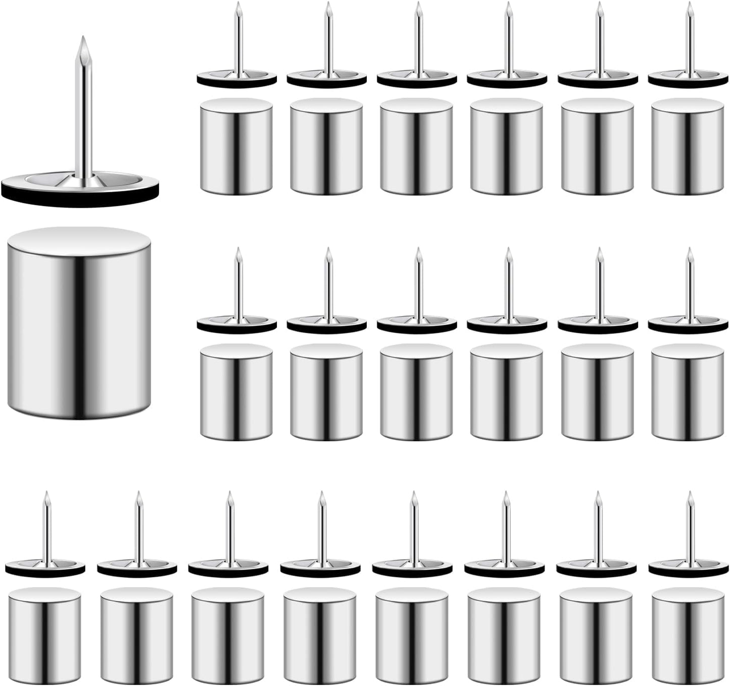 50 Sets Magnetic Pushpins, Magnet Thumbtack, Poster and Photo Hangers for Walls Bulletin Boards