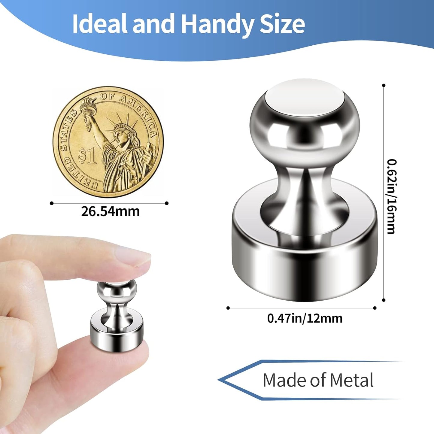 36Pack Magnets for Whiteboard Refrigerator Magnet Fridge Magnets Small Magnet for Whiteboard Office Classroom Home Neodymium