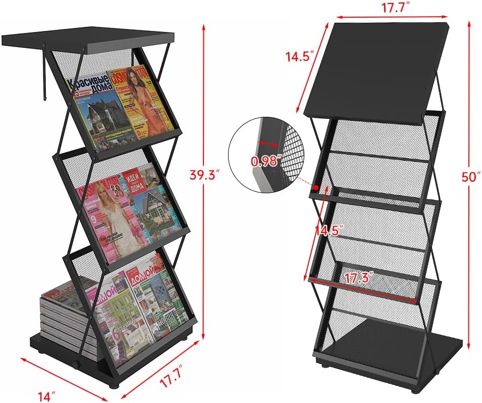 foldable brochure display stand,magazine holder for exhibition and trade show,Office magazine rack