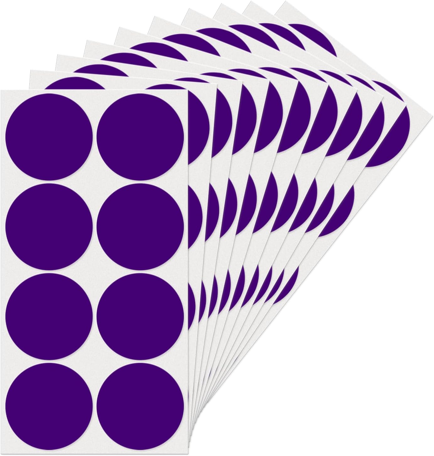 Purple Dot Stickers 2 Inches Round Sticker, Circle Colored Labels Color Coding Labels for Office Classroom Toddlers Activity 80 Pieces