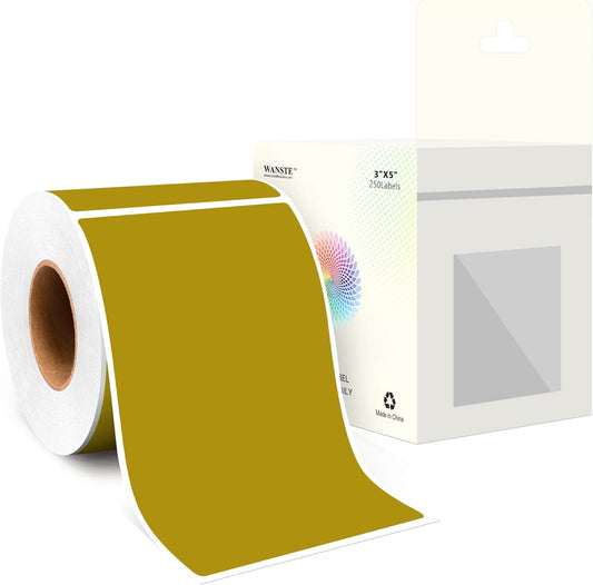 3 x 5 Inch 250Pcs Rectangle Color Coding Stickers,Strong Adhesion Easy to Write Label for Moving,Box Organization,Inventory,Business,Olive