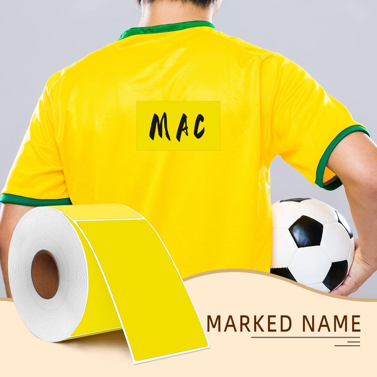 PARLAIM 5" x 3" Rectangle Color Coding Labels,500 per Inventory Labels Color Code Stickers Dispenser Box,Yellow Sticker Labels for Inventory,Family School Storage Bins Label (Yellow)