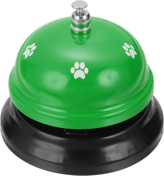 uxcell Desk Service Call Bell, 2.95 Inch Metal Dinner Service Bell Ring for Hotel Restaurant Reception Area and Wedding Party Events, Green