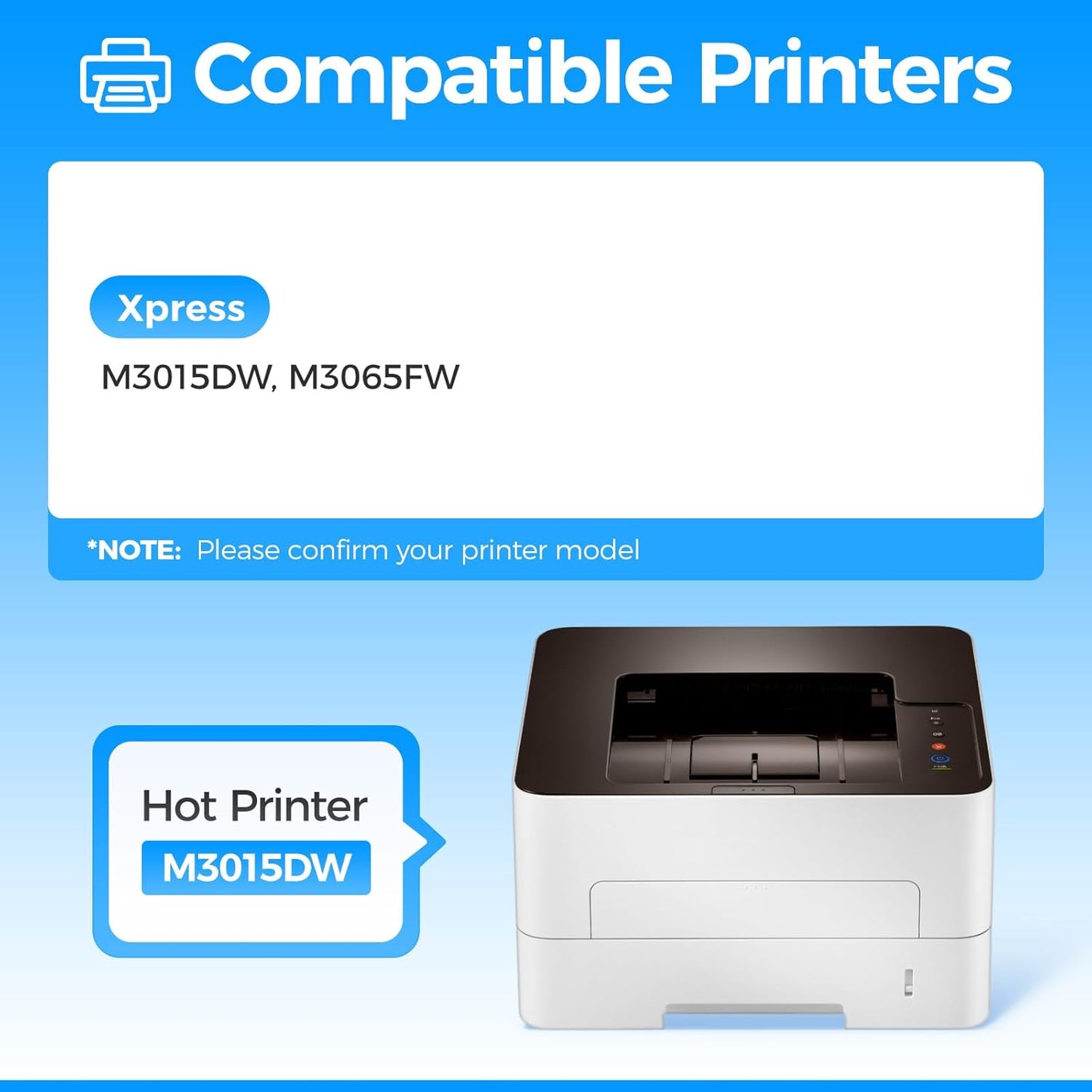 MLT-D118L Toner Cartridge Black 2Pack High-Yield Replacement for Samsung MLT-D118L D118L MLT-D118S Compatible with Samsung Xpress M3015DW M3065FW Multifunctional MFP Printer Ink 8,000 Pages Monochrome