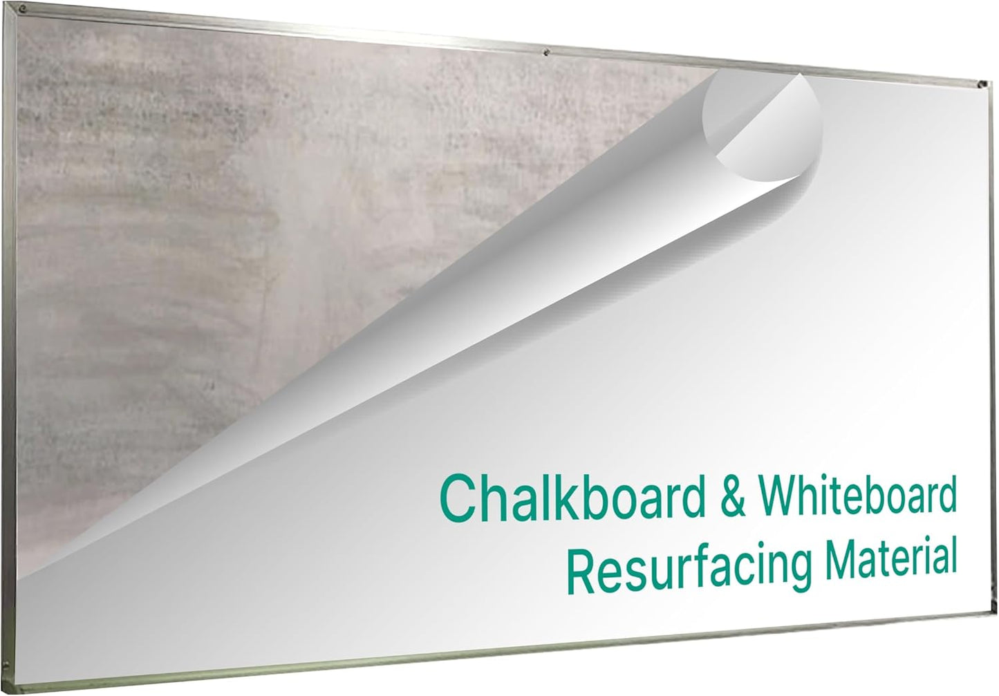 Everase Dry Erase Whiteboard Resurfacing Film Roll (17 ft. x 50") – Peel & Stick, Converts Chalkboards & Stained Whiteboards, Durable, Scratch/Stain-Resistant, Eco-Friendly, Refinish in 30 Mins.