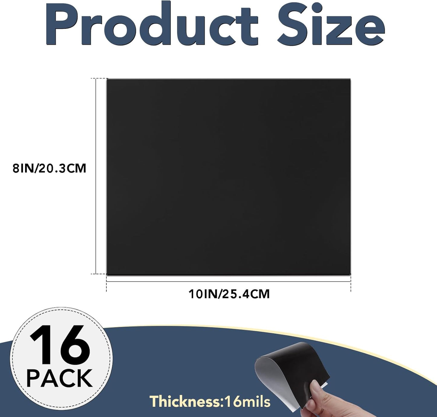 DIYMAG 16Pack Magnetic Adhesive Sheets, Magnetics Sheets with Adhesives Backing, 8x10 Inch Flexible Magnet for Crafts Photos and Die Storage Easy to Cut