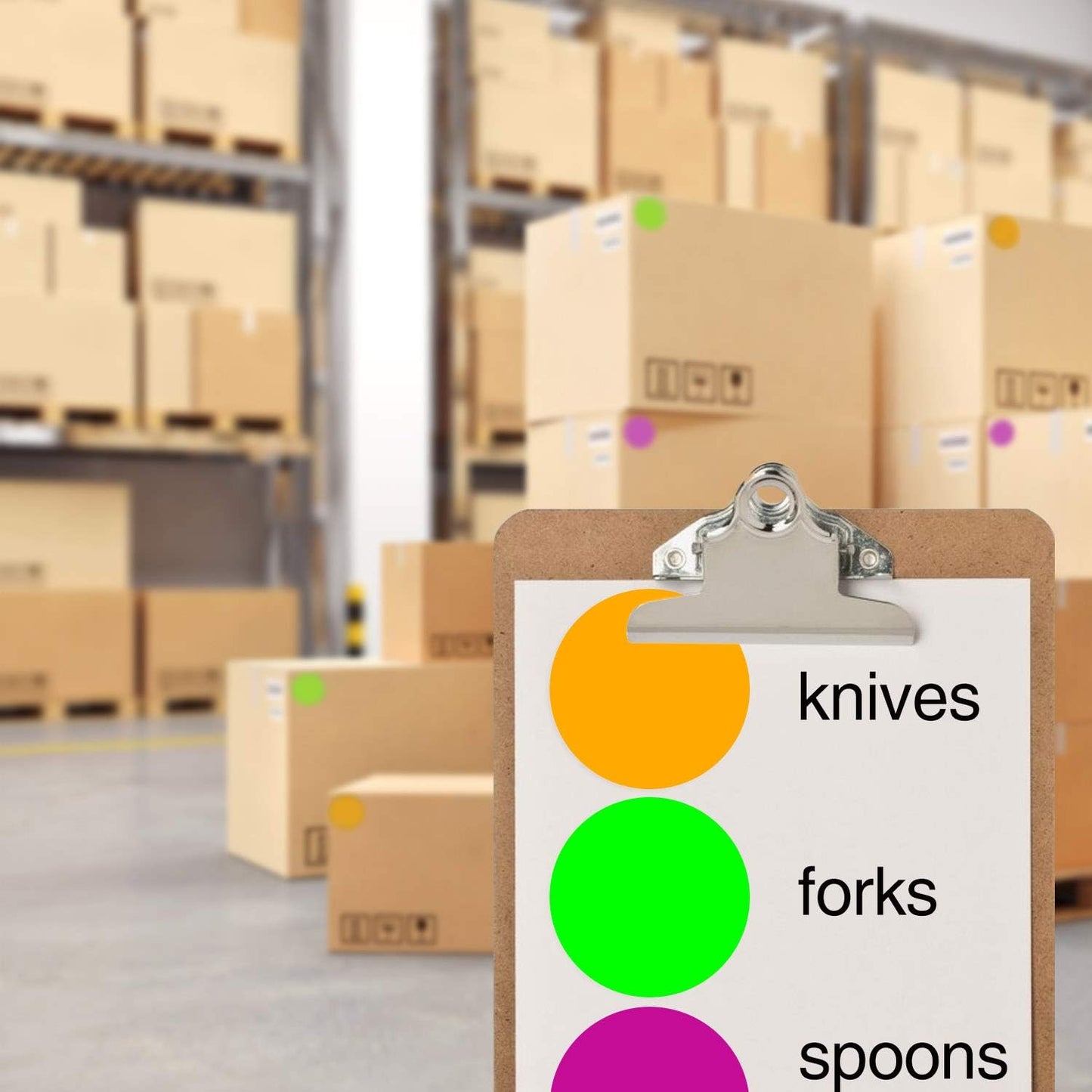 ChromaLabel 3 inch Fluorescent Color Code Label Kit, 6 Rolls of Assorted Colors, 3000 Stickers/Variety Kit