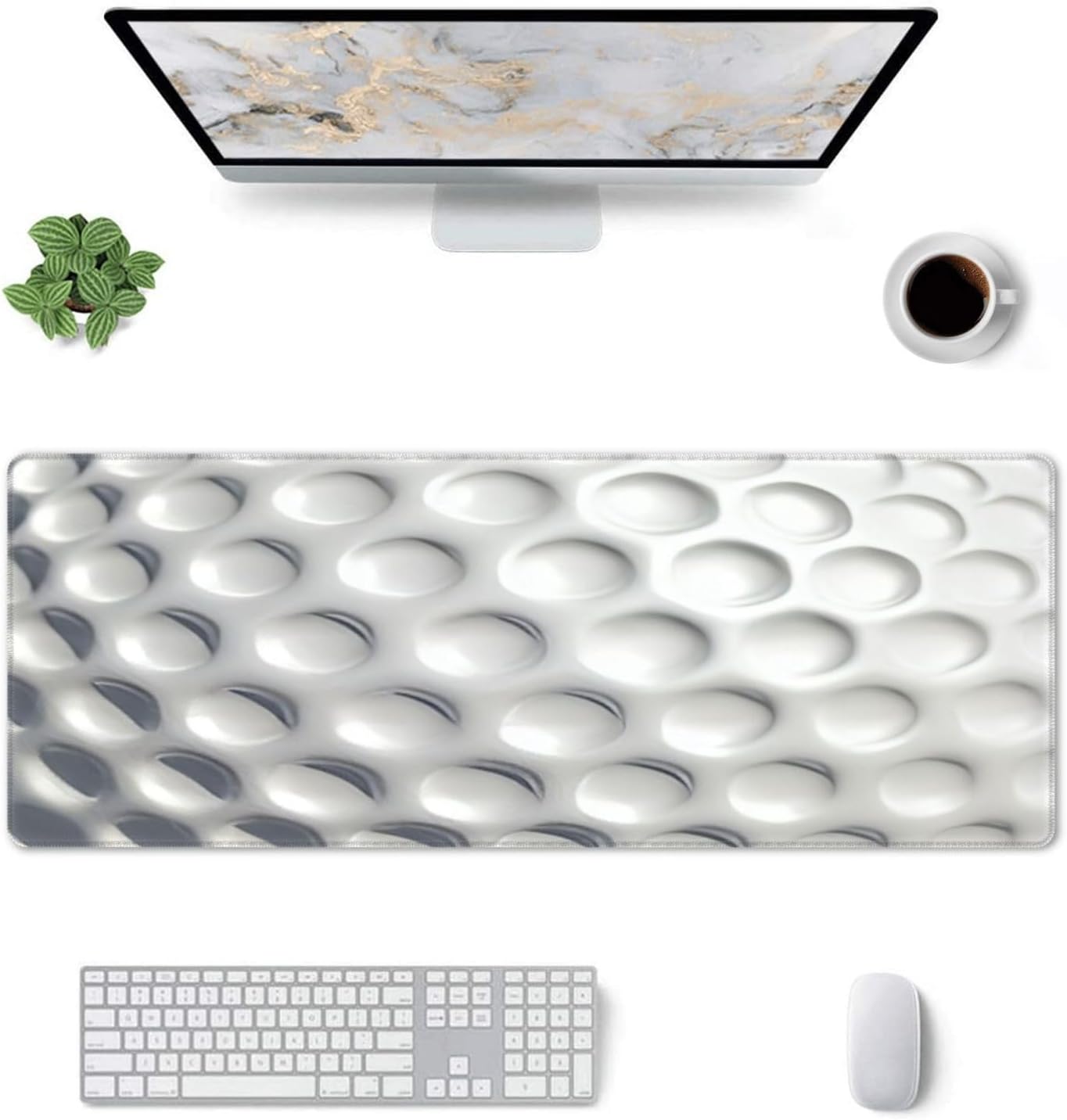Golf Ball Mouse Pad, Golf Large Big Gaming Mouse Pad Desk Pad, Mousepad with Non-Slip Rubber Base, Extended XXL Mouse Mat for Computer Laptop Office Accessories