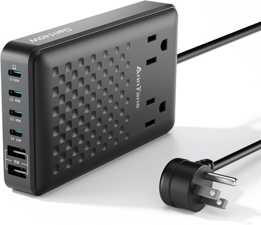 Charging Station 140W USB C Charger Block, Upgraded GaN III 8-in-1 Fast Charging Station Hub，PD 100W Laptop Charger Adapter Compatible with Compatible with MacBook Air/Pro,iPhone16/15,Galaxy S24 etc