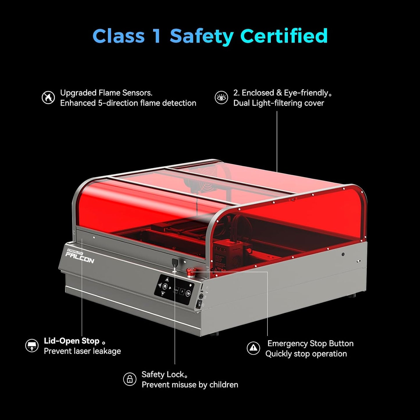 Creality Laser Engraver Faclon2 Pro S 40W Desktop Diode Laser Cutter and Engraver Machine with Enclosure,Smart Camera,Air Assist,Engraving Machine for Wood Acrylic Leather Stone Metal