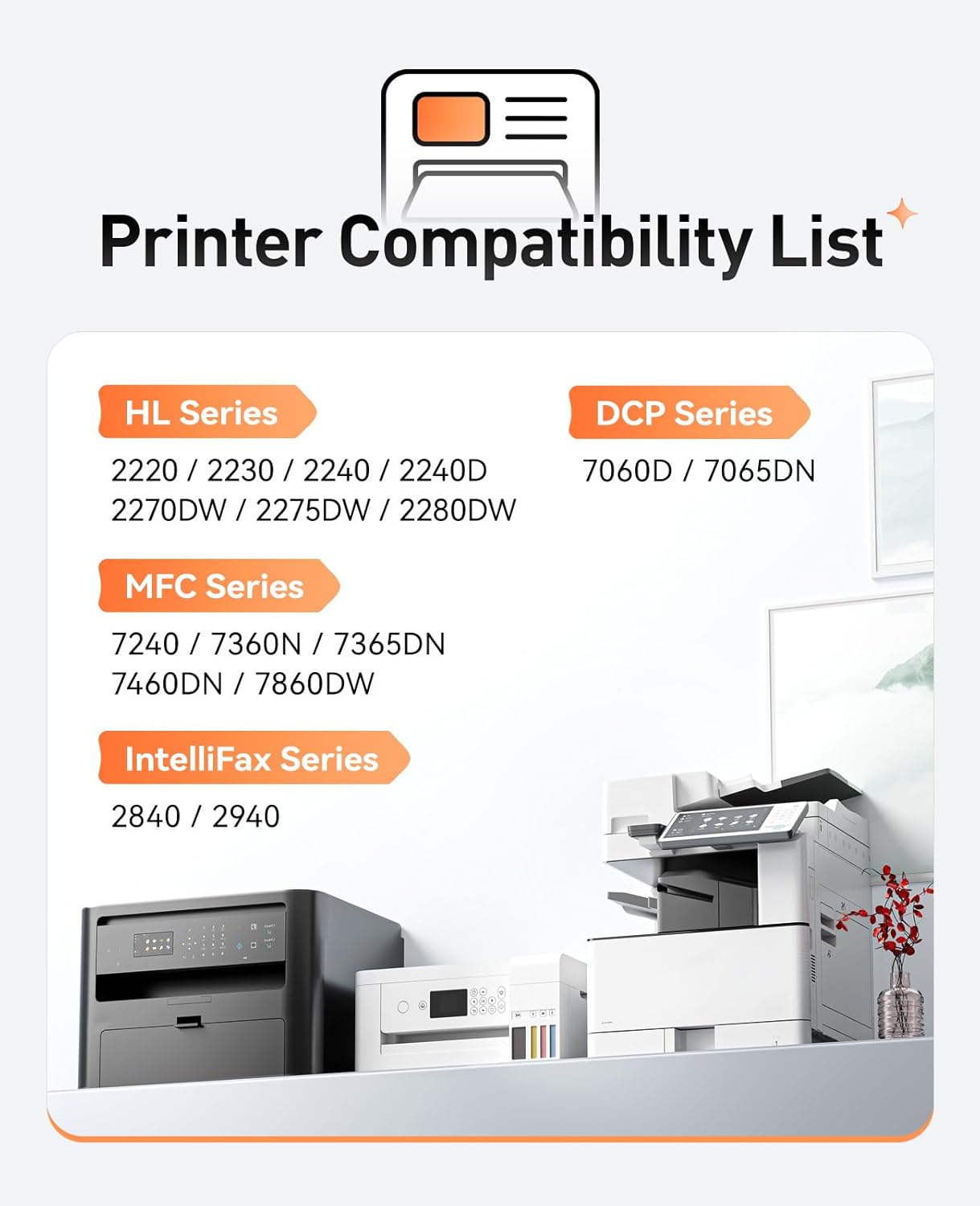 TN450 Black Toner Cartridge High Yield 2-Pack Replacement for Brother TN-450 TN-420 TN420 HL-2270DW HL-2280DW MFC-7360N MFC-7860DW DCP-7065DN HL-2230 HL-2240D MFC-7460DN FAX-2840 FAX-2940 Printer Ink