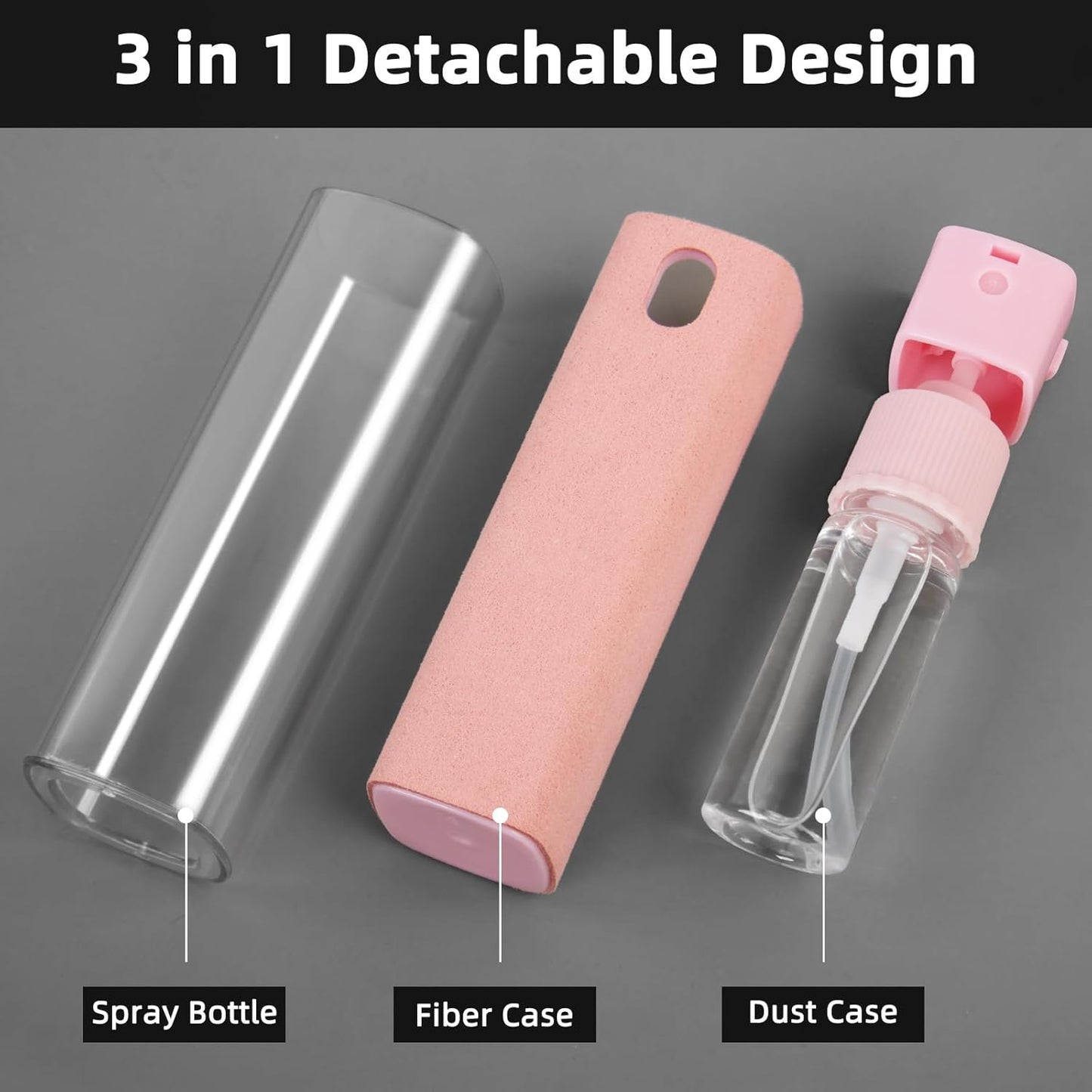 Screen Cleaner Kit 4 Pcs, 3-in-1 Touchscreen Mist Cleaner Spray and Microfiber Cloth, Electronic Screen Mist Cleaning Kit for All Phones, Laptop and Tablet Screens, TV Monitor, Car Screen