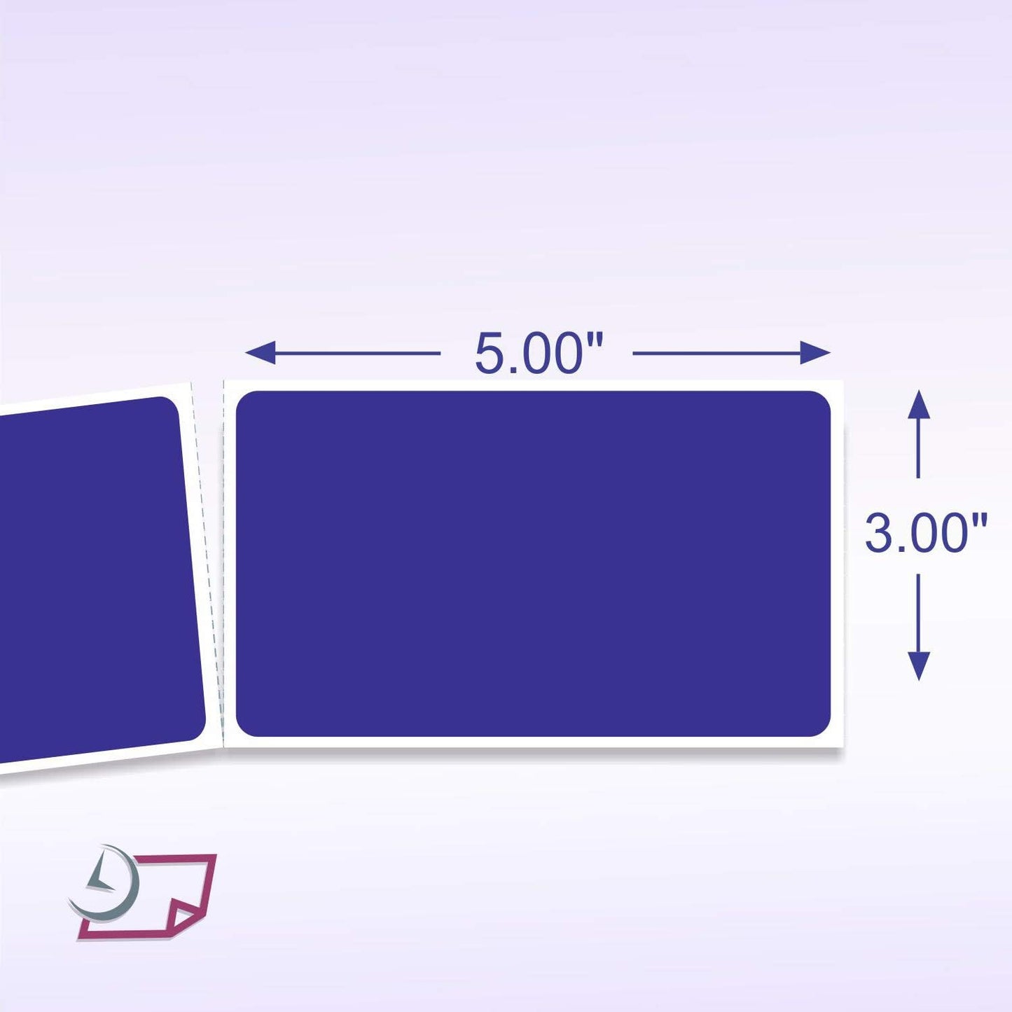 NextDayLabels 500 Rectangle Stickers (3" x 5") - Color Coding Labels Roll - Moving Labels for Boxes, Colored Inventory Stickers for Packing, Organizing, and Storage (Blue)
