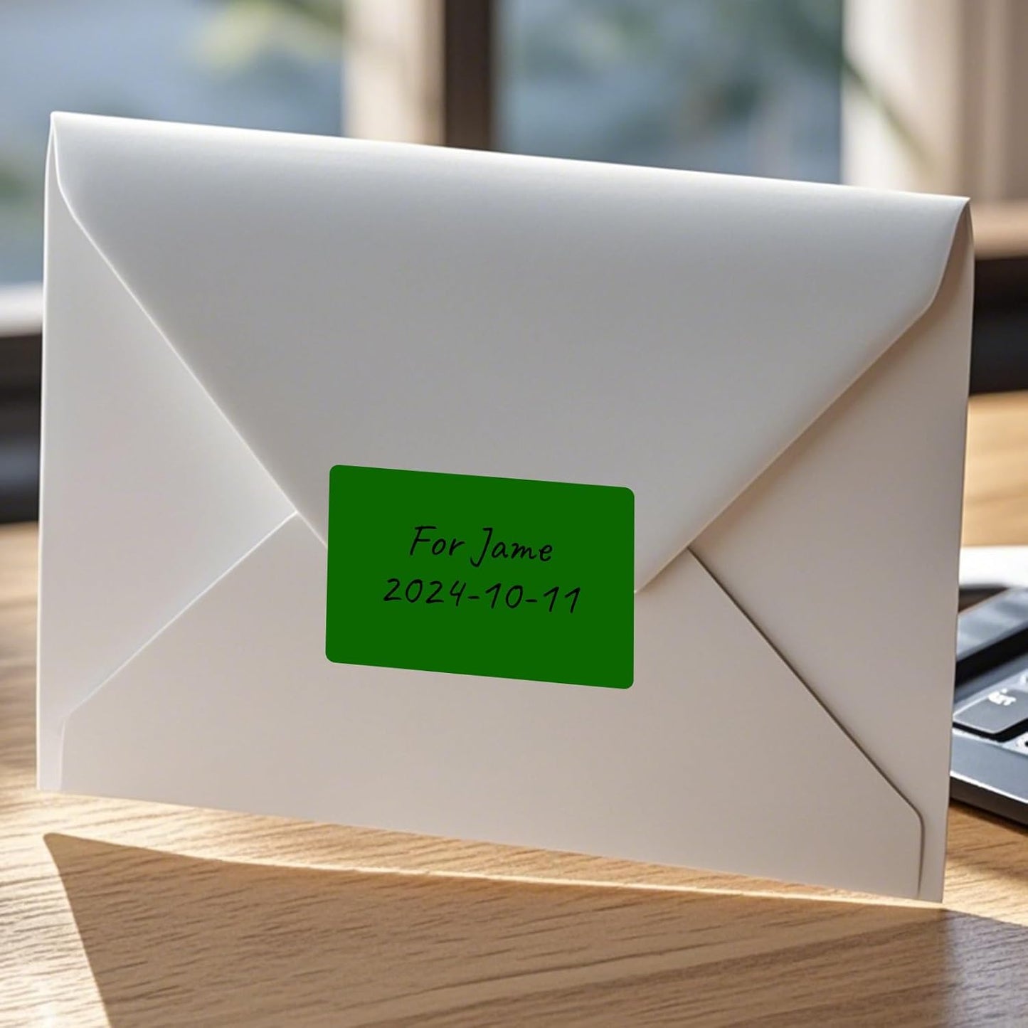 Color Coding Stickers Rectangle 3×2 Inch Vinyl Green Sticker Removable Waterproof Writable File Folder Moving Labels for Boxes Home Office Marking 40 PCS