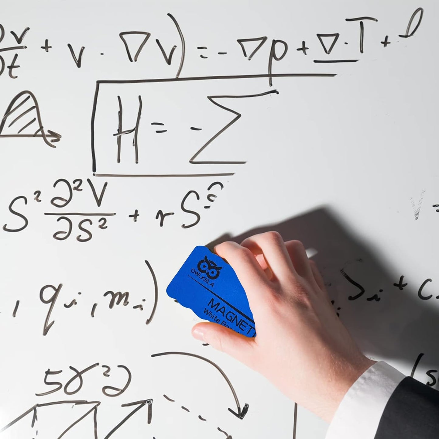 OWLKELA Magnetic Whiteboard Eraser, Dry Eraser Board Erasers, Dry Eraser for White Board, for Classroom, 4 Pack, Perfect for Home, College and Office Use