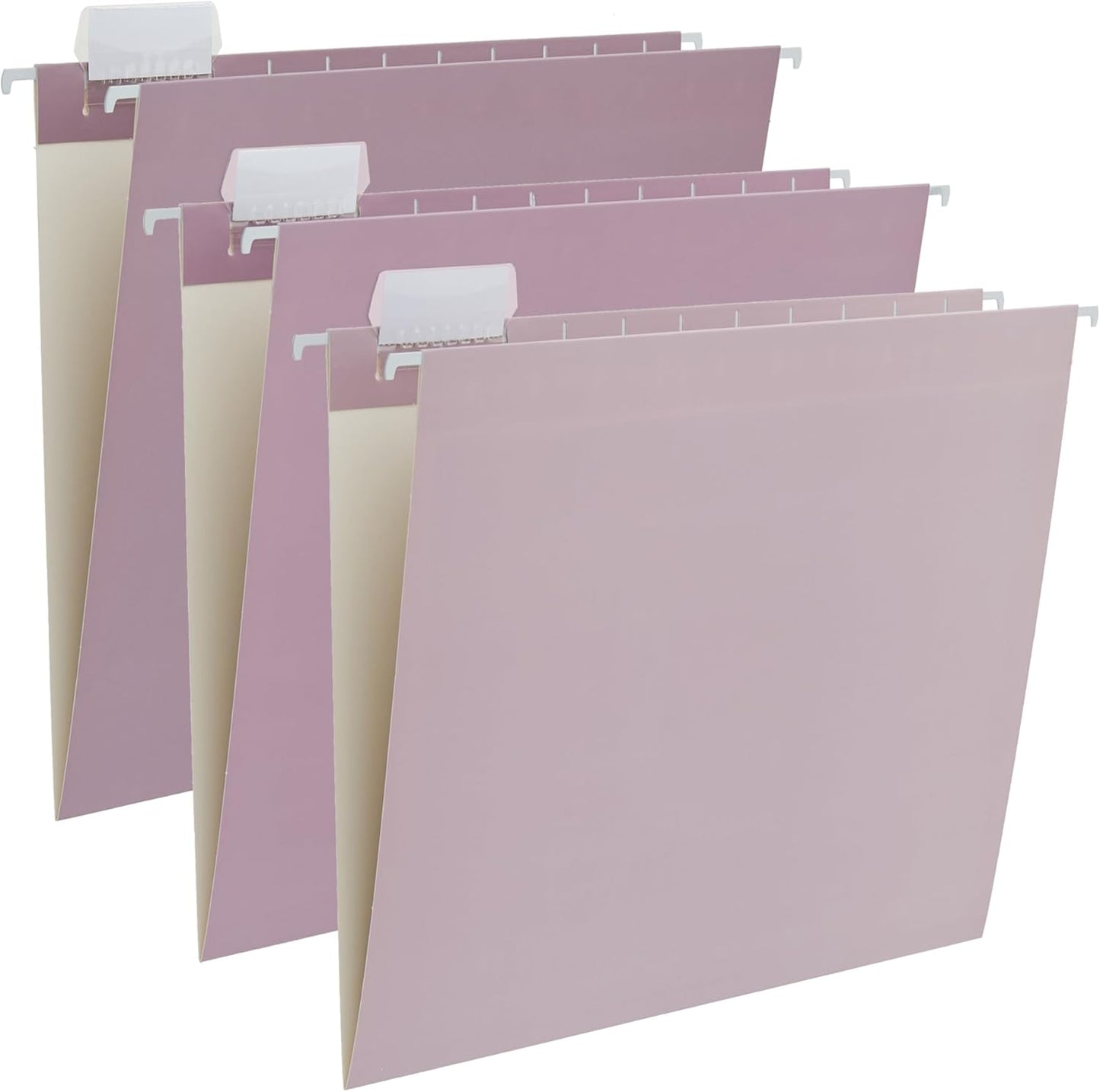 Y YOMA 6 Pack Gradient Hanging File Folders Letter Size Decorative Hanging Folder Pretty File Folder Organizer for Filing Cabinet Office Home with 1/5-Cut Adjustable Tabs, Dusty Violet